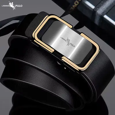 Paul genuine leather belt, automatic buckle cowhide - 13