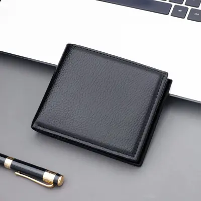 Men's Short Zipper Wallet with Driver's License Slot - 7