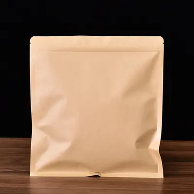 Aluminum Kraft Paper Tea Bag 357g Pu'er Zip-Top Light-Proof