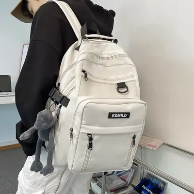Middle School Backpack, Large Capacity, Waterproof Nylon