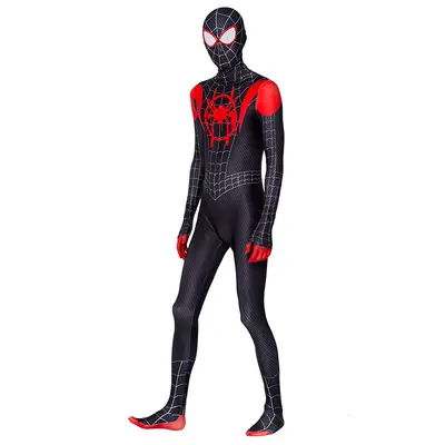 Spider-Man Miles Morales Full Cosplay Costume, Jumpsuit - 9