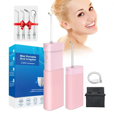 Elektrische Munddusche mit Wasserpumpe, tragbarer Wasserflosser für Zahnspangen - 8