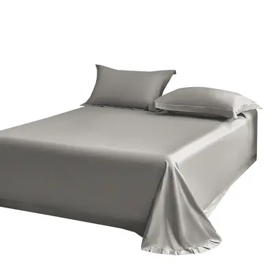 100S Cotton Bed Sheet Set with Fitted Sheet, 3-Piece