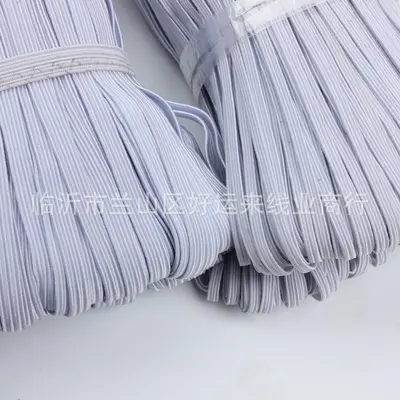 Elastic Band 4mm 6mm 8mm, White and Black, Thin and Soft - 2
