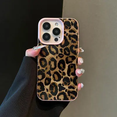 American Leopard Print Case for iPhone 16 Pro Max
