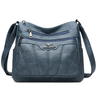 Women's Embroidered Crossbody Shoulder Bag, Large Capacity, Simple Design - 8