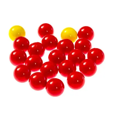 Hippo Desktop Bead Ball Refill Pack, Yellow and Red Beads, 21 Pcs