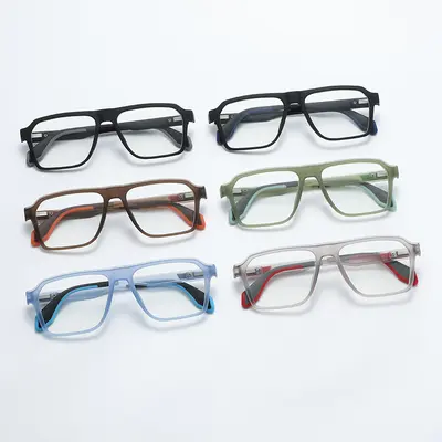 Photochromic Myopia Glasses Frame, Spring Hinges, Anti-Blue Light, Anti-Slip