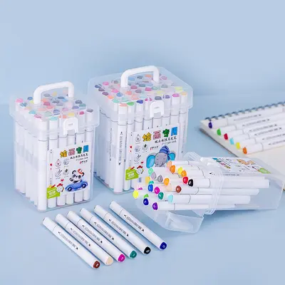 Doppelseitiger Marker-Stift-Set 12 Farben waschbar