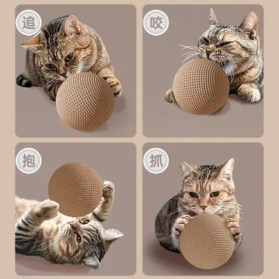 Extra großer Sisal-Katzenball mit Quietscher, kaubeständig - 6