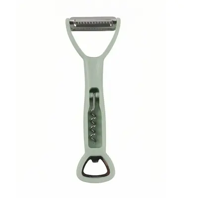 Multifunctional vegetable and fruit peeler, horizontal and vertical use