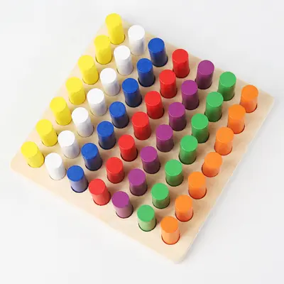 Montessori erken eğitim eğitici çocuk renk düzenlemesi el-göz koordinasyonu ince motor eğitimi duyusal entegrasyon sopa oyuncak - 7