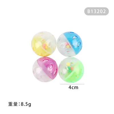 Plastic Bell Ball Cat Toy, Spherical Pet Cat Toy - 7