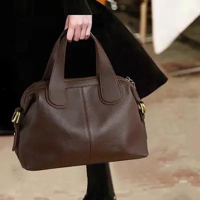 Women's Autumn Winter Large Capacity Boston Bag Single Shoulder Crossbody Handbag - 6