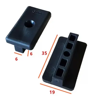 6mm Plastic Floor Clips, Screw Edge Clips