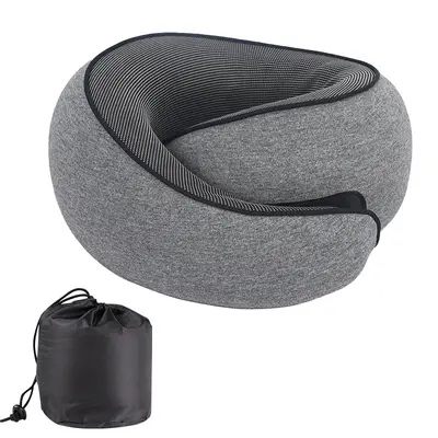 Cross-border best-selling U-shaped neck pillow, essential for travel, memory foam airplane headrest, ergonomic travel neck pillow for office use - 7