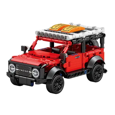 Jeep-Rallyauto-Bausteine mit Mechanik