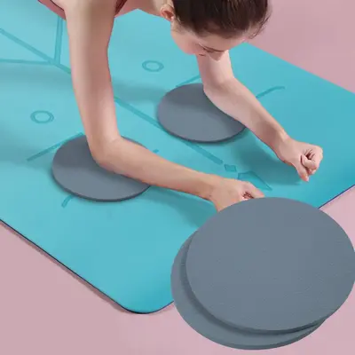 10mm Thick TPE Plank Exercise Mat with Anti-Slip Knee Pad