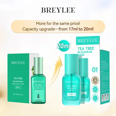 BRYELEE No.1 Tea Tree Blackhead Removing Nose Strip Liquid with 100 Paper Strips No.1 Water (Increased Quantity, Same Price)