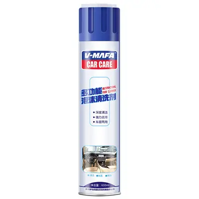 Multi-purpose foam cleaner for car interiors, non-rinse stain remover for car seats and ceilings, foam cleaning agent. - 9