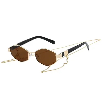 Women's Polygon Metal Sunglasses Ins Style Fashion Accessory - 5