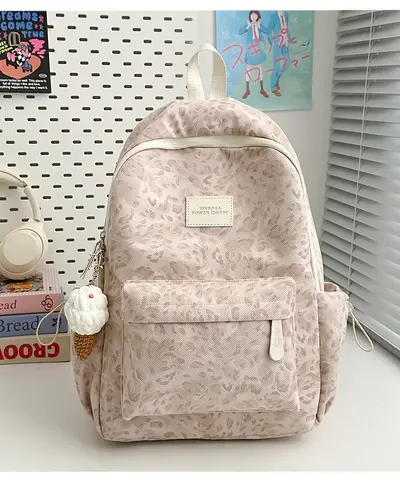 Leopard Print School Backpack, Large Capacity, for Teenagers - 13