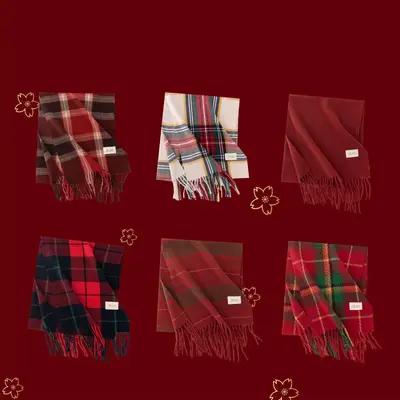 Women's Plaid Imitation Cashmere Shawl Scarf