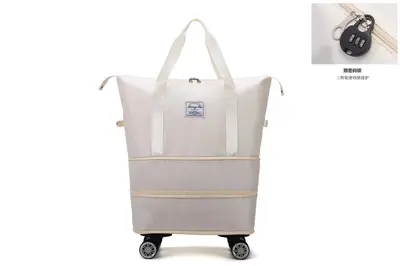 Extra large capacity travel bag, security lock universal wheeled maternity bag, short distance business trip airplane bag storage bag - 7