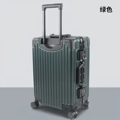 Large Capacity Aluminum Frame Trolley Suitcase with Password Lock, Carry-On Size - 9