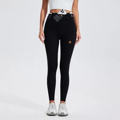 Unisex Running Tights with Large Pockets Quick-Dry Stretch Sports Trousers - 7