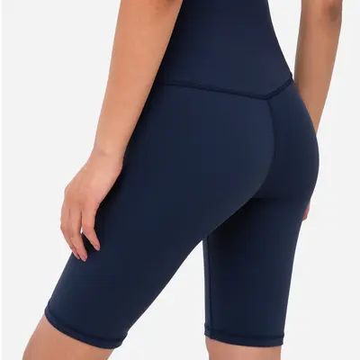 Kadın Yoga Şortu 5 Cep, Çıplak His Dokulu, Yüksek Belli Kalça Kaldırıcı - 5