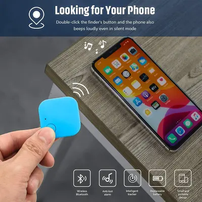 Kare bluetooth kaybetme önleyici, çift yönlü bulucu, selfie fonksiyonu