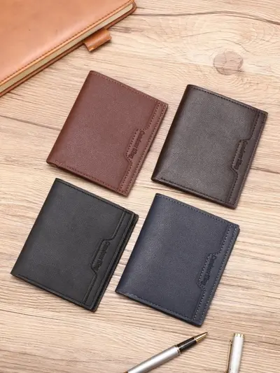Herren-Lederbrieftasche mit integrierten Kartenfächern, Modell 2024 - 2
