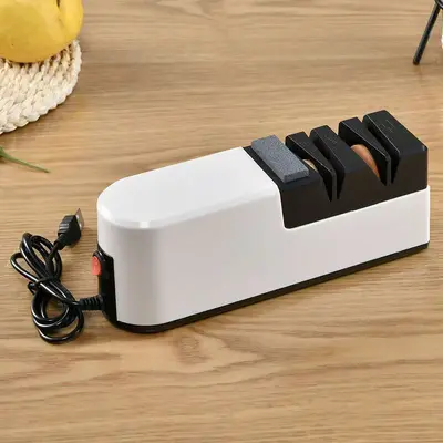 Electric knife sharpener household portable fast sharpening scissors kitchen knife multifunctional kitchen small automatic knife sharpening tool - 10