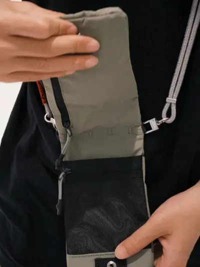 Foldable Personal Phone Pouch, Men's Crossbody Bag, Business Casual Style Japanese-Inspired Small Bag, Women's Everyday Travel Document Bag