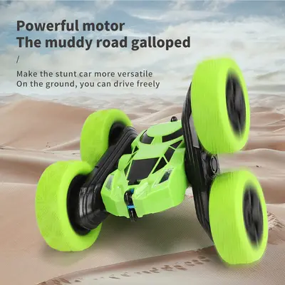Double-Sided Stunt 4WD Remote Control Car, 360-Degree Flip, with Lights