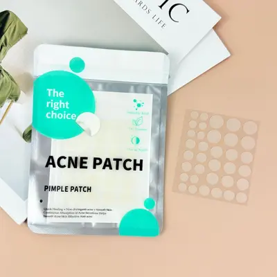 Invisible hydrocolloid acne patches, portable, transparent round - 1