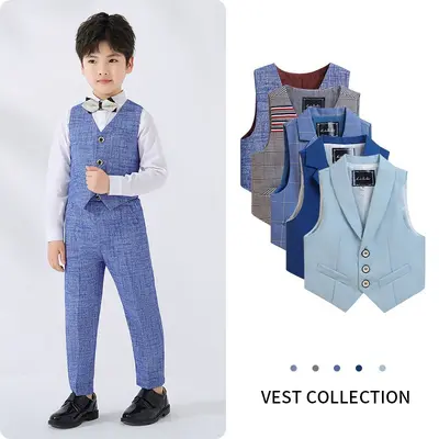 Korean-Style Boys' Suit Vest