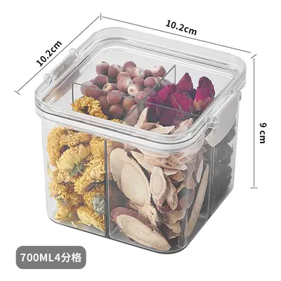 6-Compartment Airtight Storage Jar for Grains, Spices and Tea - 13