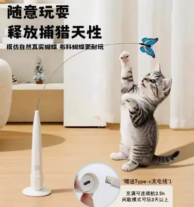 逗猫棒猫玩互动自嗨互动夜光效果仙人掌智能宠物玩具猫狗通用热销 - 11