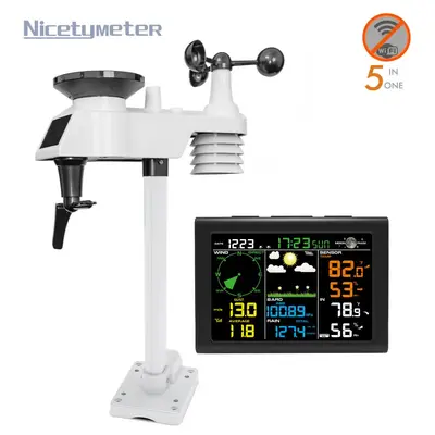 Wireless Weather Station with Colour Display, Indoor and Outdoor Temperature and Humidity