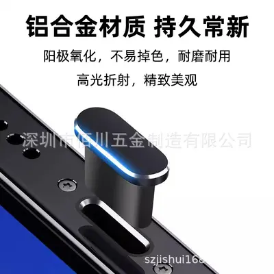 Staubschutzstecker aus Metall für iPhone 15 Pro Max Ladeanschluss