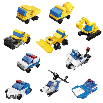 Boxed Small Particle Building Blocks, Car Assembly Set for Kids - 9