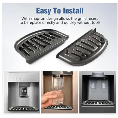 Plastic Refrigerator Water Dispenser Drip Tray Grille, WR17X12910