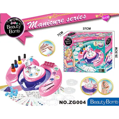 Cross-border Children's Cosmetics Set Vanity Beauty Nail Station Pretend Play DIY Toy Gift Box Wholesale Custom - 10