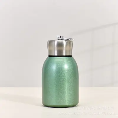Mini Stainless Steel Thermos Cup 304 with Carry Ring, Portable Outdoor Water Bottle - 11