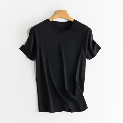 Kadın Güneş Korumalı Beyaz V Yaka T-Shirt, Dut İpeği ve Merserize Pamuk Karışımı, Gevşek K - 7