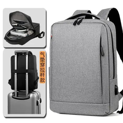 Cross-border business backpack men's premium daily waterproof computer backpack men's student school bag large capacity customization - 11