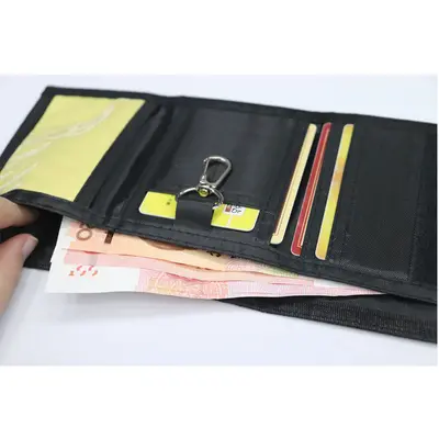 Foldable Waterproof Men's Wallet with Chain and Anti-Theft Waist Pouch - 5