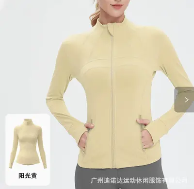 TATABLANOM Fitness-Oberteil mit Jacke, atmungsaktiv, elastisch, mit Taschen, Lauf-Yoga-Set - 7